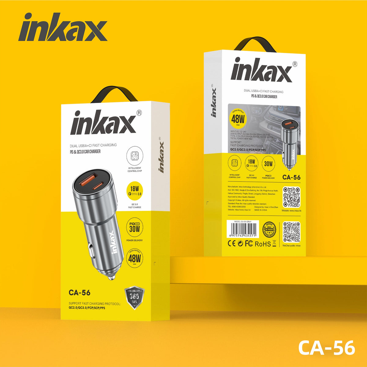 INKAX CAR CHARGER CA56